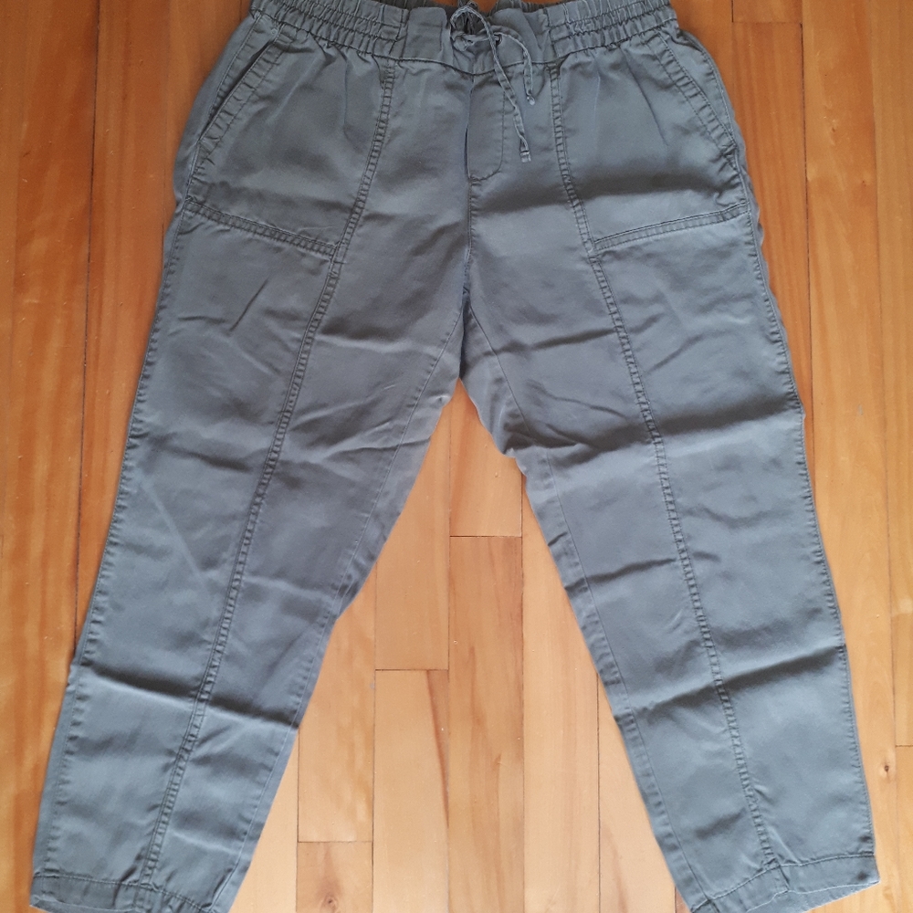Faded Army Green Fitted Pants